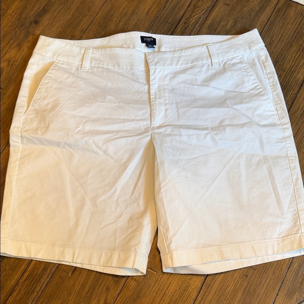 J. Crew Women's Cream Chino Bermuda Shorts